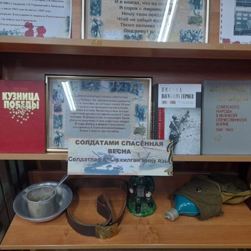 В библиотеке г.Лаишево подготовлена книжная выставка к 80-летию Великой Победы