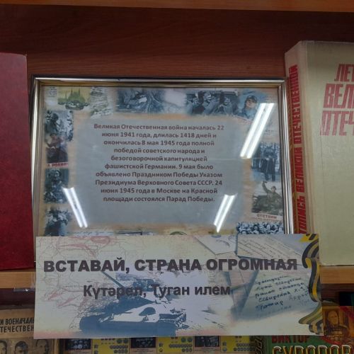 В библиотеке г.Лаишево подготовлена книжная выставка к 80-летию Великой Победы