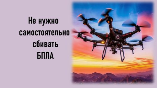 МЧС запретило сбивать беспилотники с помощью подручных средств.