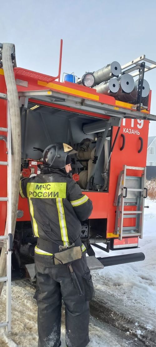 В Лаишевском районе при пожаре пострадал человек