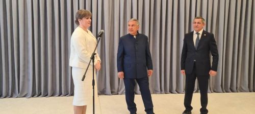Татарстан Рәисе Лаеш районының Комлы Ковал авылында яңа балалар бакчасы ачты