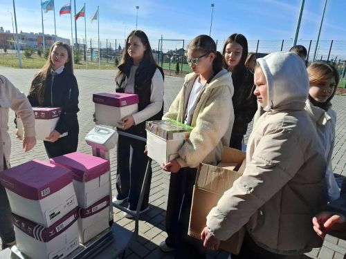Лицеисты Лаишевского района собрали 1,7 тонны макулатуры