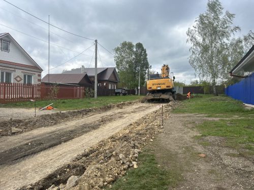 В городе Лаишево начались подготовительные работы по укладке асфальта