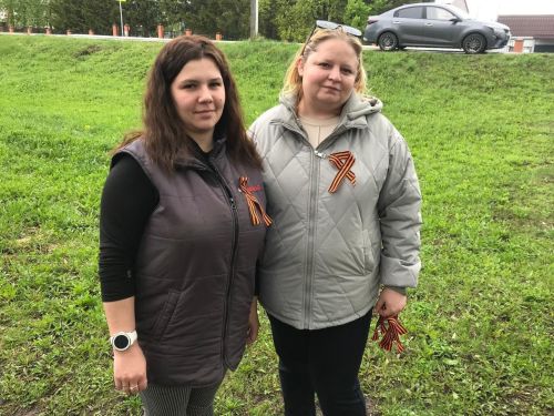 В селе Среднее Девятово прошла акция «Георгиевская ленточка»