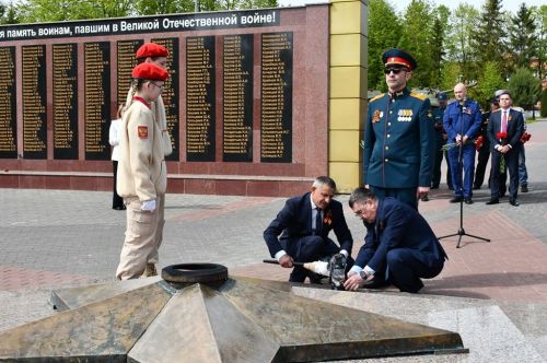 Огонь памяти зажжен в лаишевском парке Победы
