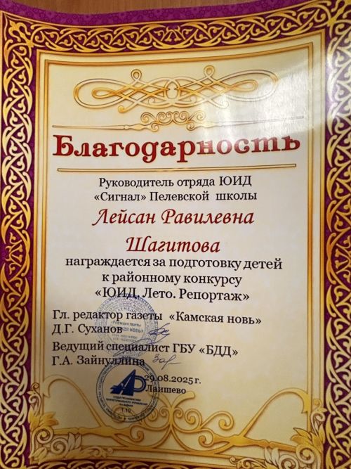 Юные журналисты отрядов ЮИД получили награды