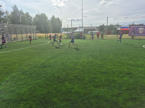 Сегодня в деревне  Старая Пристань открыли спортивную площадку по мини-футболу