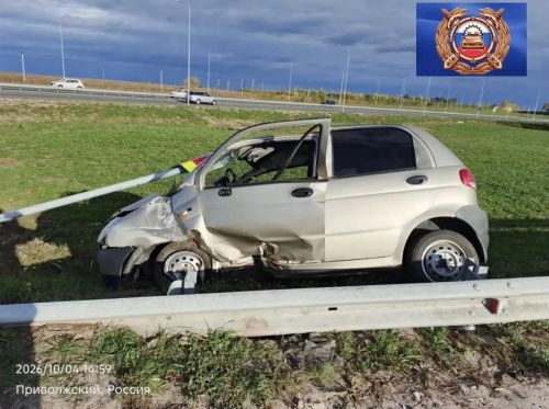 В ДТП с дорожным знаком в Лаишевском районе пострадал водитель Daewoo Matiz