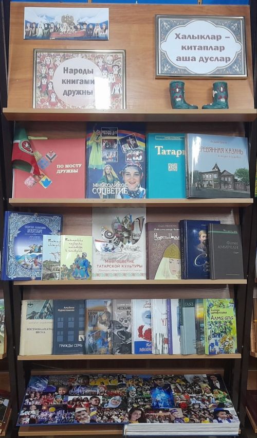 К Году единства народов России в Лаишевской библиотеке открыли книжную выставку