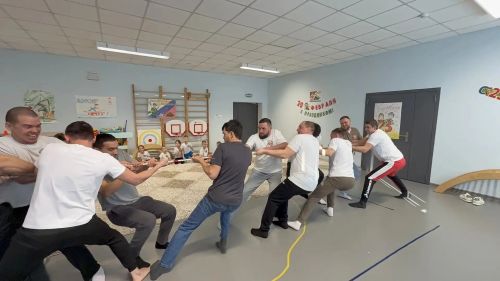 В «веселых стартах» в детском саду Лаишевского района приняли участие отцы воспитанников