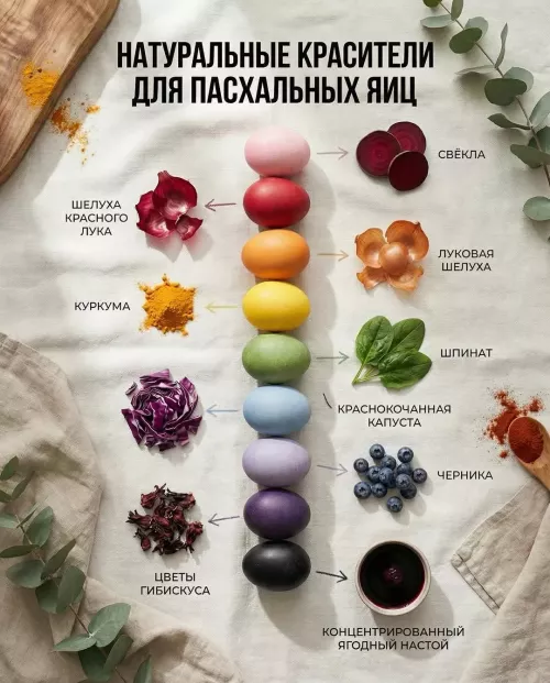 Пасхальная радуга: как покрасить яйца без химии