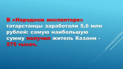 В «Народном инспекторе» татарстанцы заработали 5,6 млн рублей