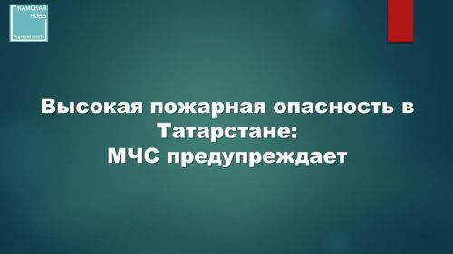 Высокая пожарная опасность в Татарстане: МЧС предупреждает