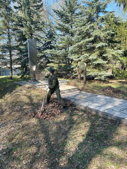 Субботник и патриотические акции в Столбищенской школе