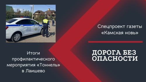 Госавтоинспекция провела рейд «Тоннель» в Лаишево: 14 нарушений ПДД выявлено