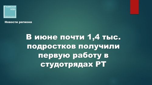 Лето с пользой: в Татарстане стартовала «Пятая трудовая четверть» для школьников