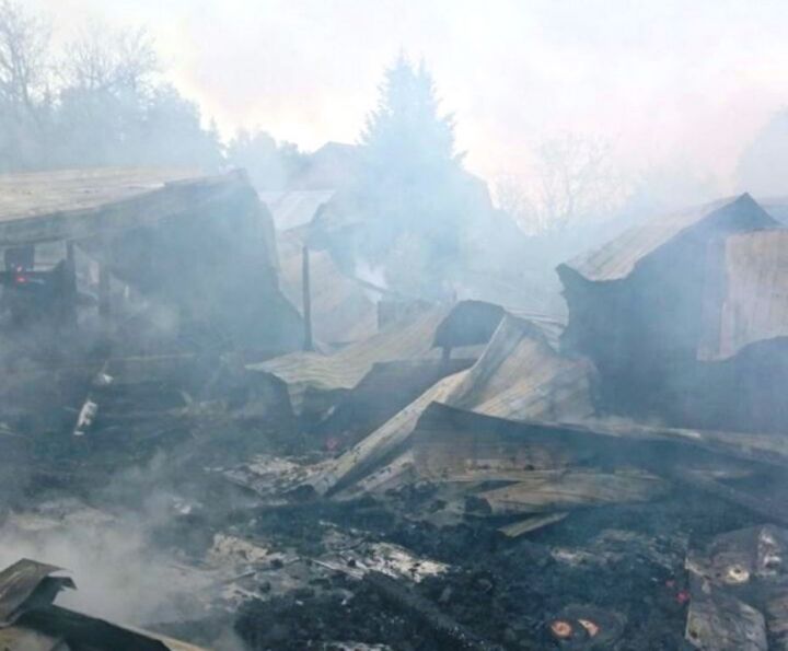 В Лаишевском районе сгорели четыре дачных домика
