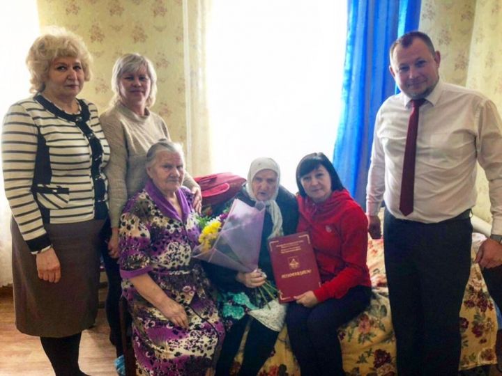Сегодня, 10.02.2019 г, долгожительнице Лаишевского района исполнилось 102 года