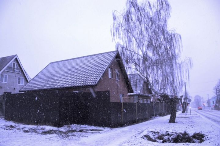 В Лаишево ожидается мокрый снег и туман
