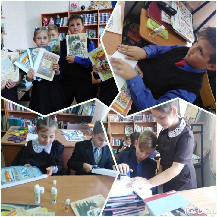 Учащиеся школы Лаишевского района оказывают помощь библиотеке
