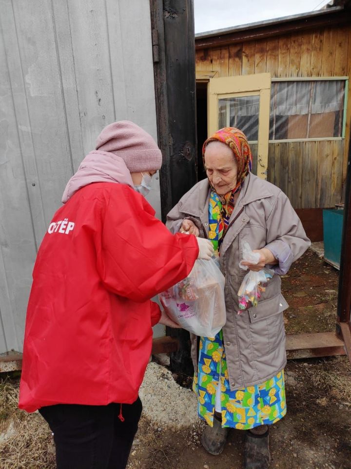 Как волонтеры Лаишевского района помогают пожилым и маломобильным людям