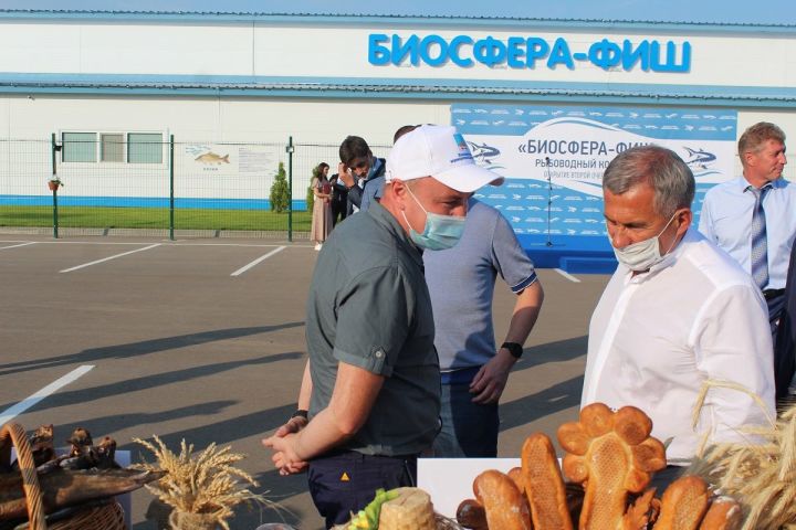 Президент РТ открыл в Лаишевском районе вторую очередь рыбоводного комплекса