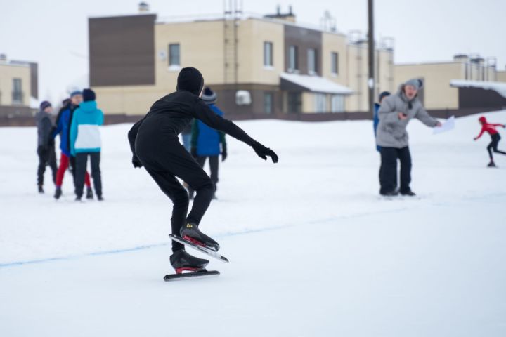 Встреча юных конькобежцев прошла в селе Усады Лаишевского района