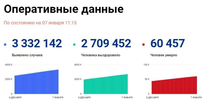 Число жертв коронавирусной инфекции в России достигло 60 тысяч человек