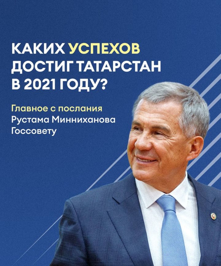 Президент Татарстана сегодня обратился с ежегодным Посланием к Госсовету республики