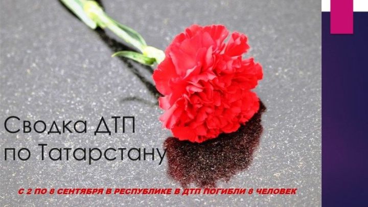 Со 2 по 8 сентября в Татарстане в 76 авариях погибло 8 человек