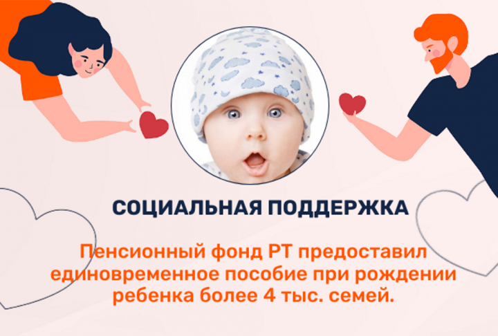 Более 4 тыс. татарстанских семей получили единовременное пособие при рождении ребенка