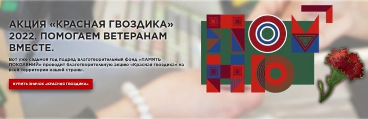 Татарстанцы, купив значок «Красная гвоздика»,  поддержат акцию помощи ветеранам