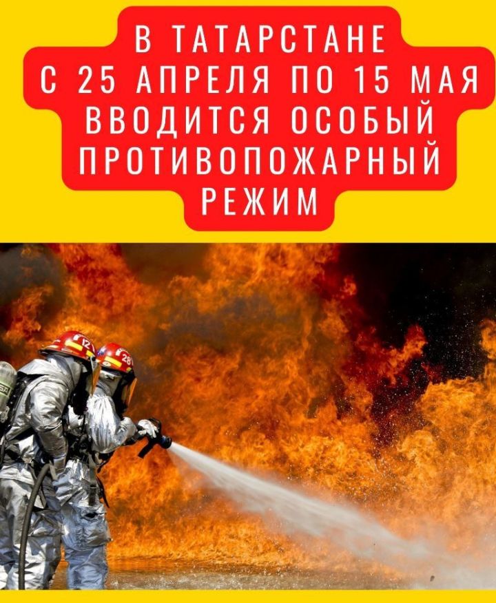 С 25 апреля в Татарстане вводится особый противопожарный режим