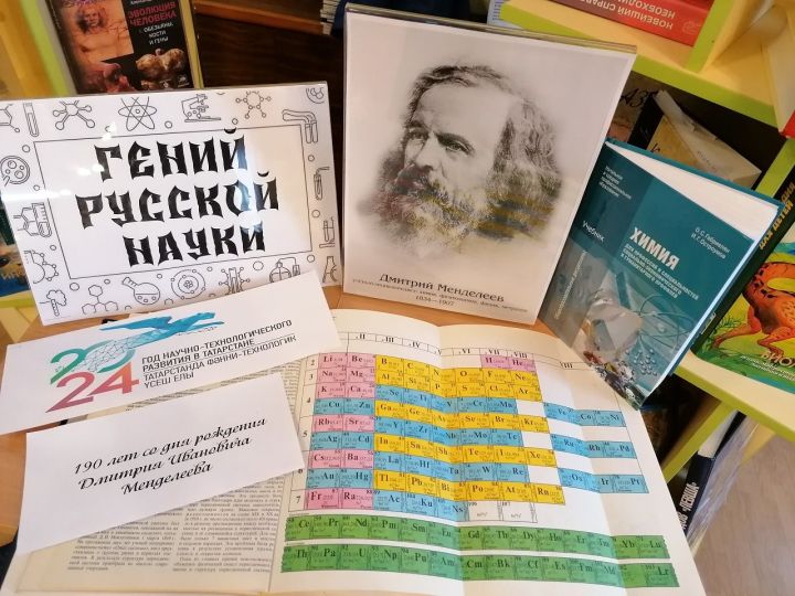 В Лаишевской библиотеке оформлена выставка «Гений русской науки»