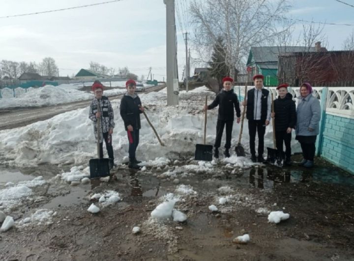Юнармейцы Лаишевского района помогают пенсионерам