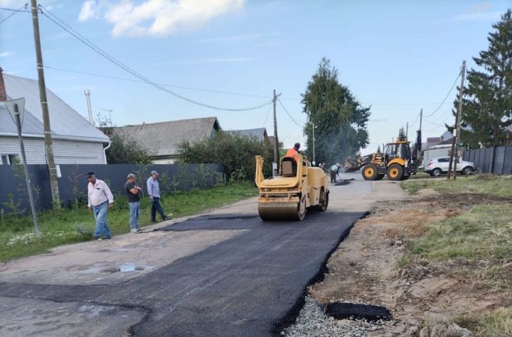 В Столбищенском поселении Лаишевского района ремонтируют дороги