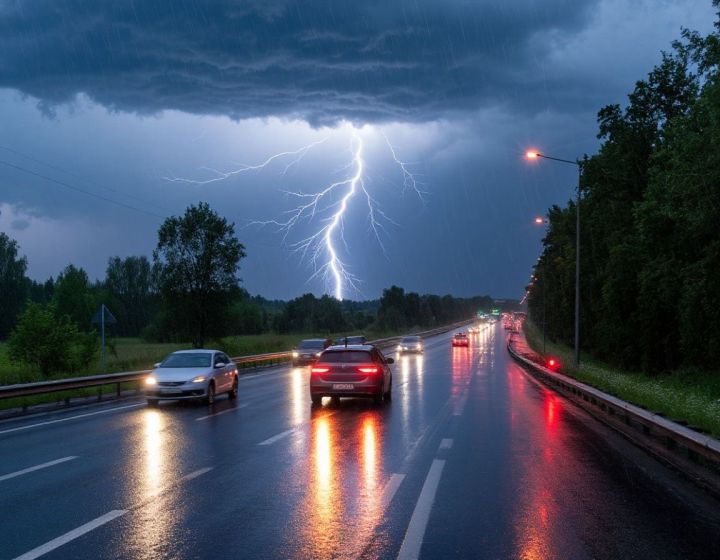 Грозы и сильный ветер вновь ожидаются в Татарстане