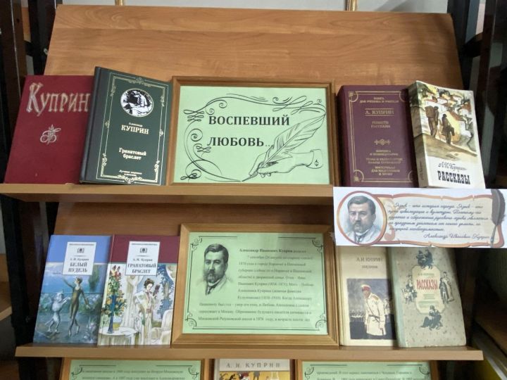 Для лаишевских читателей оформили книжную выставку «Воспевший любовь»