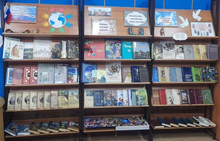 К Году единства народов России в Лаишевской библиотеке открыли книжную выставку