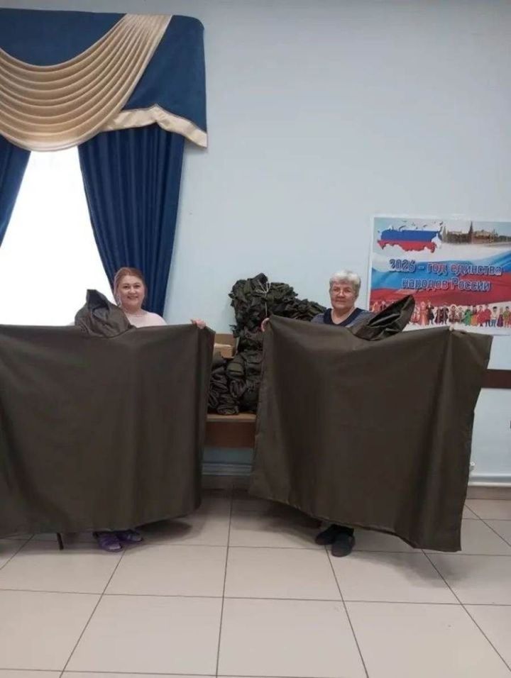 Рождествено авылы клубы сугышчыларга егермедән артык гуманитар ярдәм берәмлеге юллады