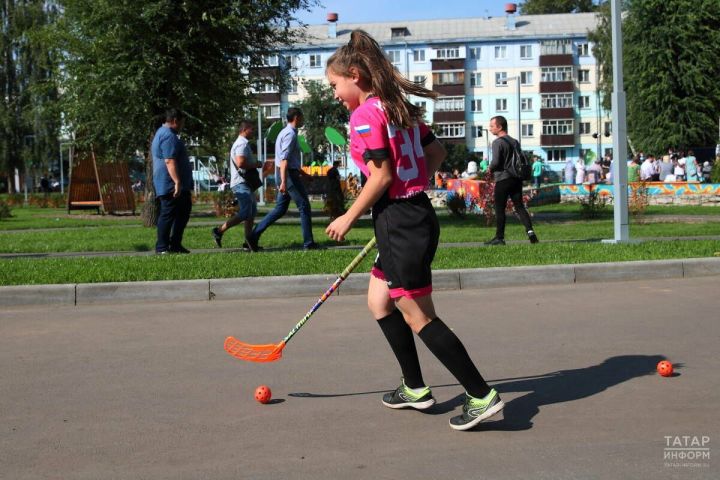 В Казани в лицее № 121 открыли обновленную хоккейную площадку