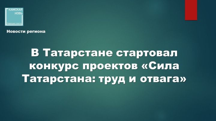Конкурс проектов «Сила Татарстана: труд и отвага»
