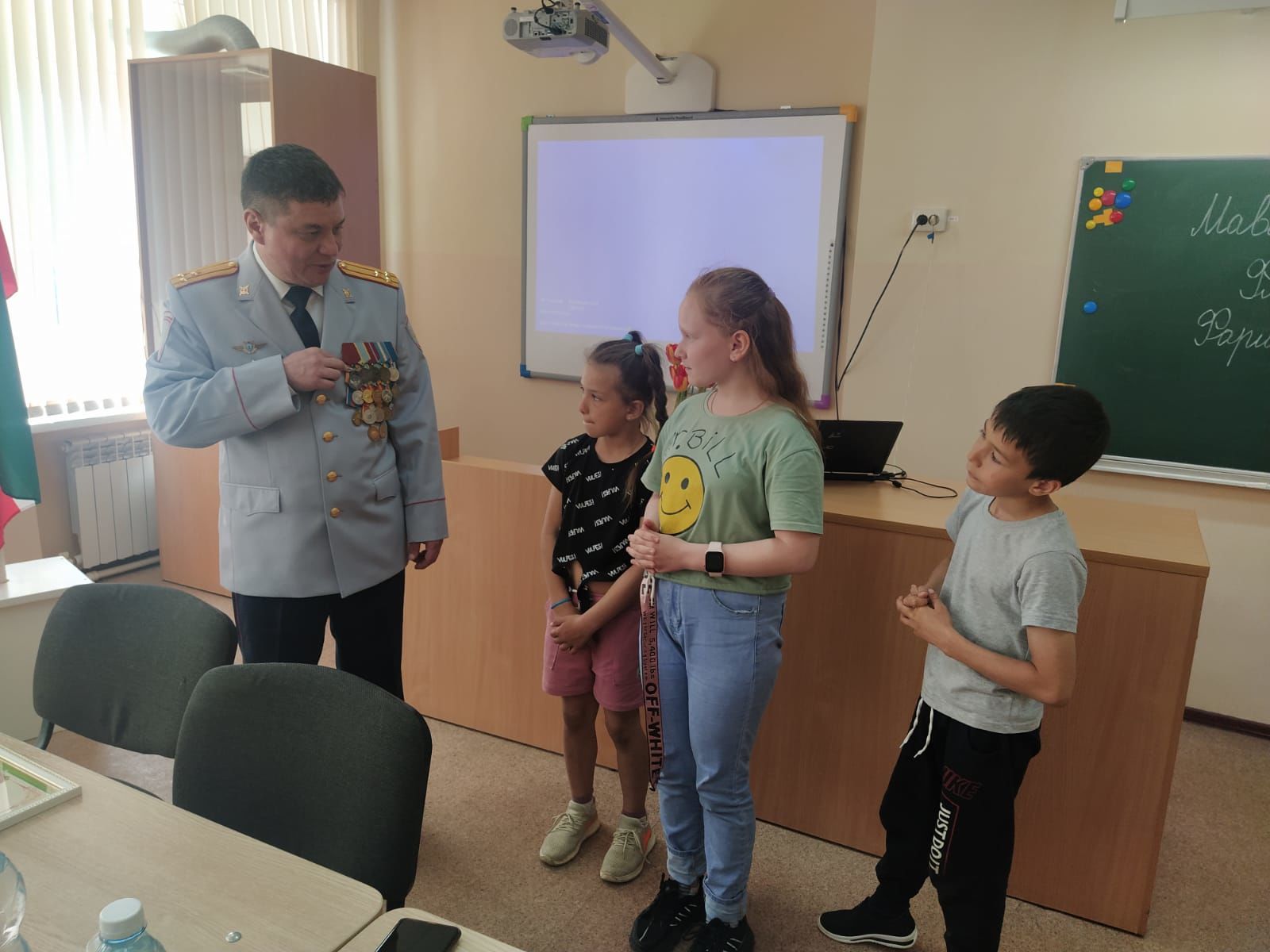 Юнармейцы Никольской школы встретились с командиром авиационной эскадрильи