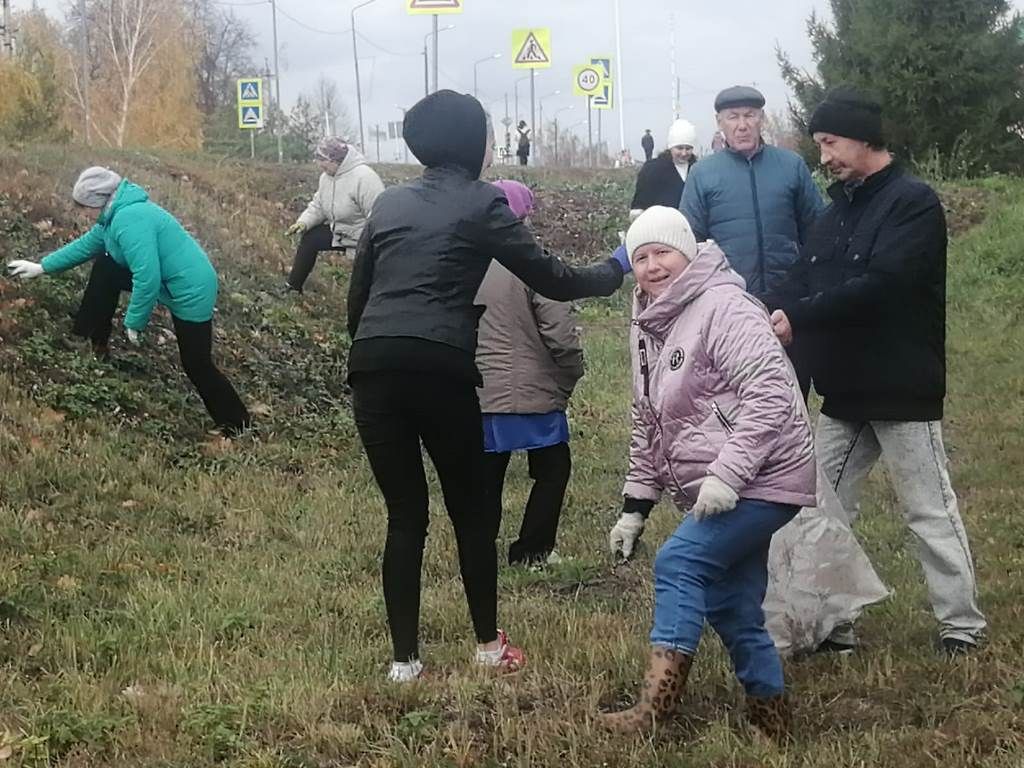 Жители Лаишева вышли на уборку городских улиц