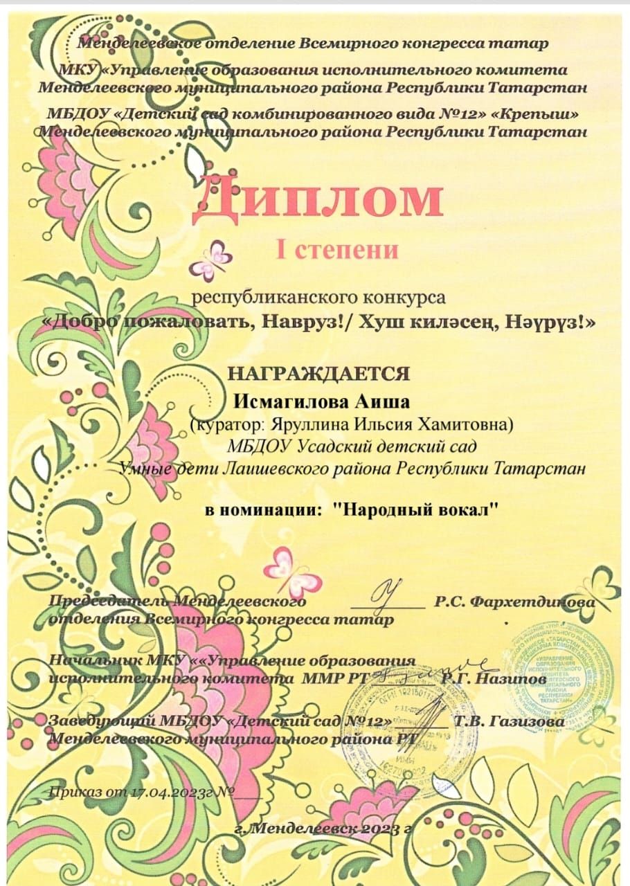 В конкурсе  «Нэуруз гузэле-2023» победила Аиша Исмагилова