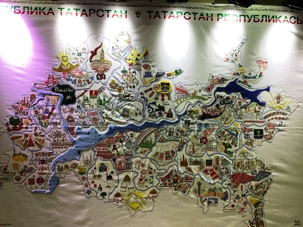 В проекте «Вышитая карта Республики Татарстан» участвовала жительница Лаишевского района
