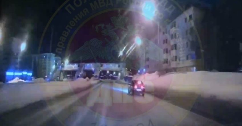Видео запечатлело погоню за пьяным водителем