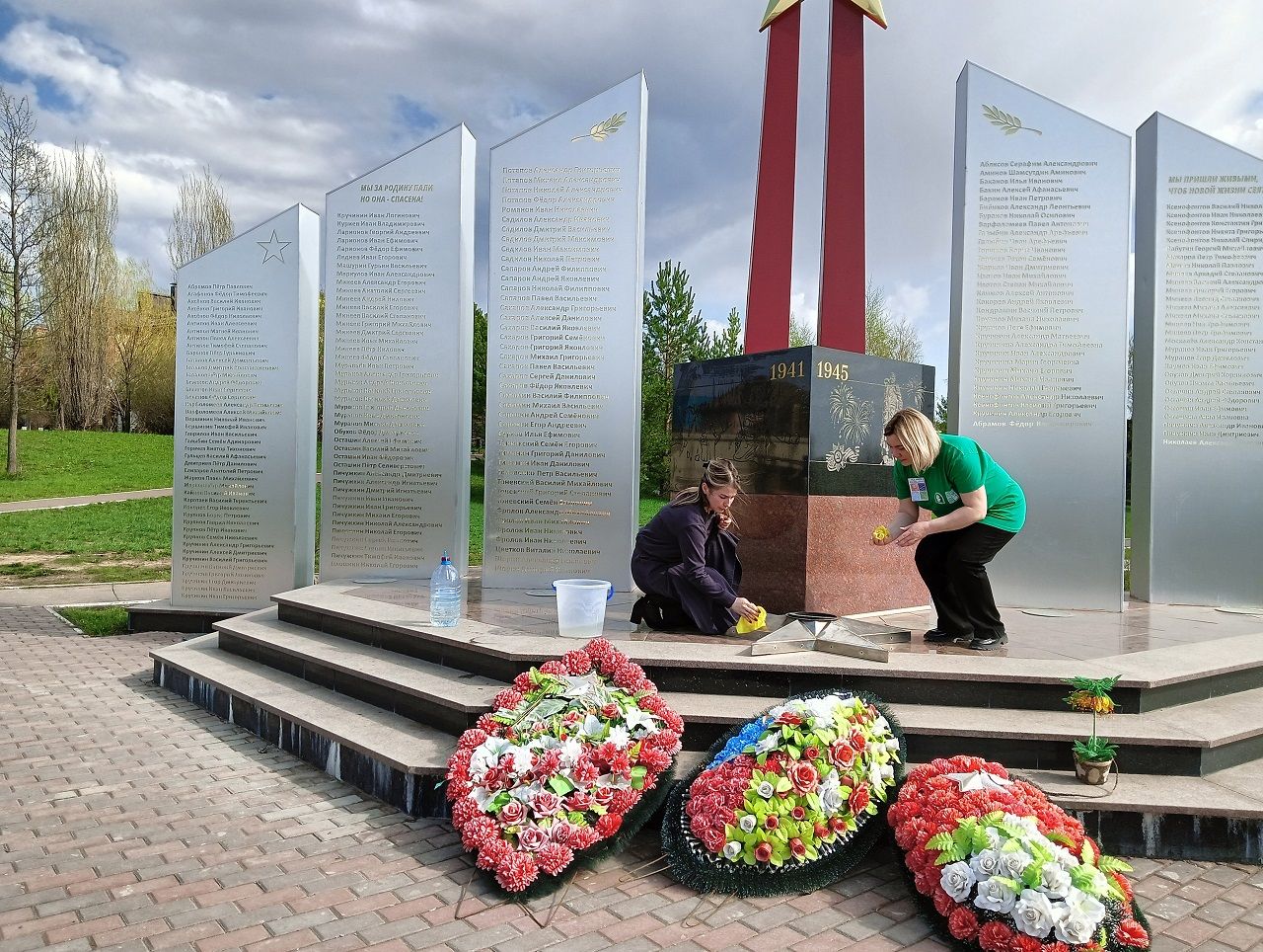 В Лаишевском районе благоустроили памятник воинам Великой Отечественной войны