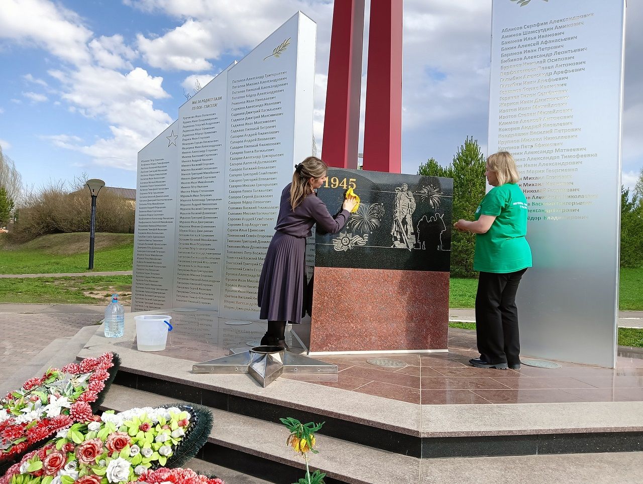 В Лаишевском районе благоустроили памятник воинам Великой Отечественной войны