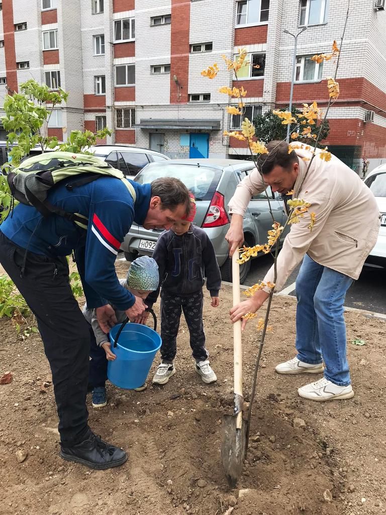 На посадку деревьев выходят жители Татарстана